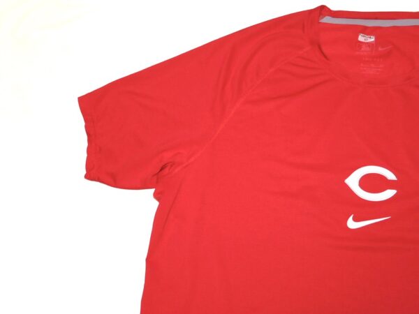 Stuart Fairchild 2023 Practice Worn & Signed Official Cincinnati Reds FAIRCHILD #57 Nike Dri-Fit Shirt2