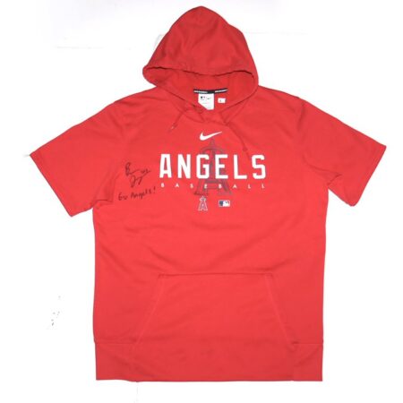 Ben Joyce 2023 Player Issued & Signed Official Los Angeles Angels Baseball 44 JOYCE Nike Therma-Fit Pullover Hoodie