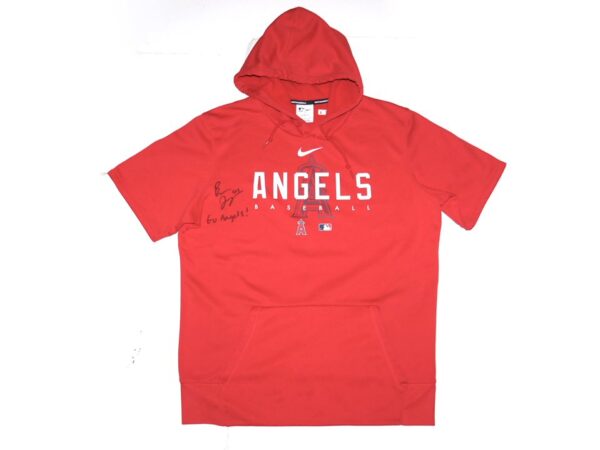 Ben Joyce 2023 Player Issued & Signed Official Los Angeles Angels Baseball 44 JOYCE Nike Therma-Fit Pullover Hoodie