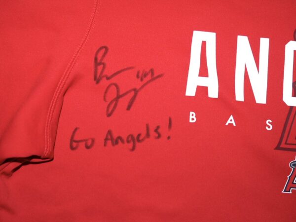 Ben Joyce 2023 Player Issued & Signed Official Los Angeles Angels Baseball 44 JOYCE Nike Therma-Fit Pullover Hoodie