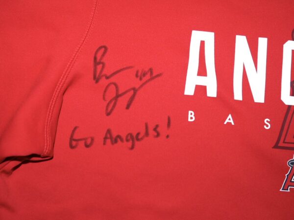 Ben Joyce 2023 Player Issued & Signed Official Los Angeles Angels Baseball 44 JOYCE Nike Therma-Fit Pullover Hoodie