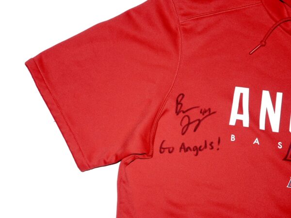 Ben Joyce 2023 Player Issued & Signed Official Los Angeles Angels Baseball 44 JOYCE Nike Therma-Fit Pullover Hoodie