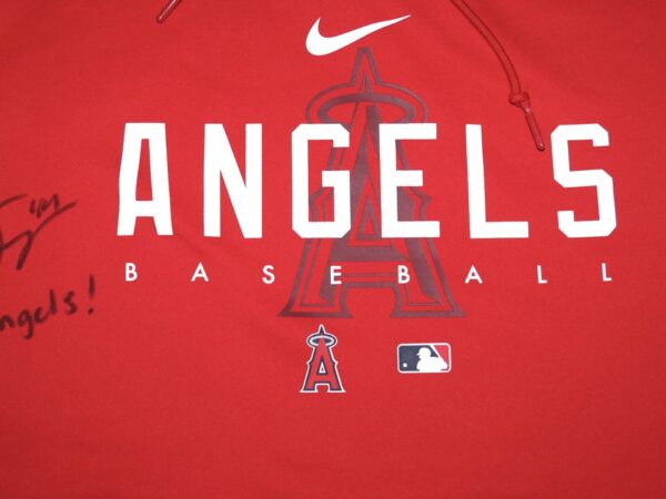 Ben Joyce 2023 Player Issued & Signed Official Los Angeles Angels Baseball 44 JOYCE Nike Therma-Fit Pullover Hoodie