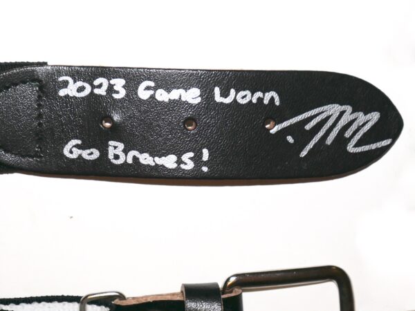 David McCabe 2023 Rome Braves Game Worn & Signed Black Champro Adjustable Baseball Belt