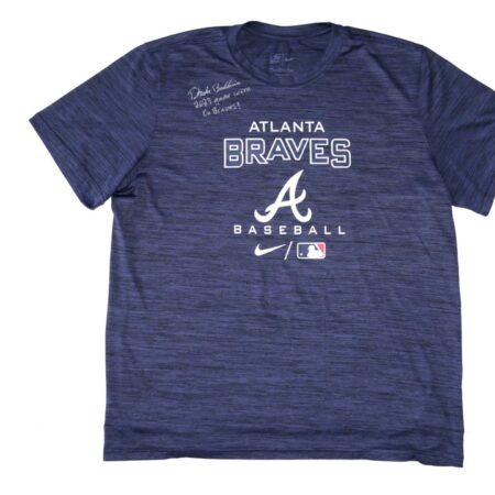 Drake Baldwin 2023 Game Worn & Signed Official Atlanta Braves Baseball Nike Dri-Fit Shirt