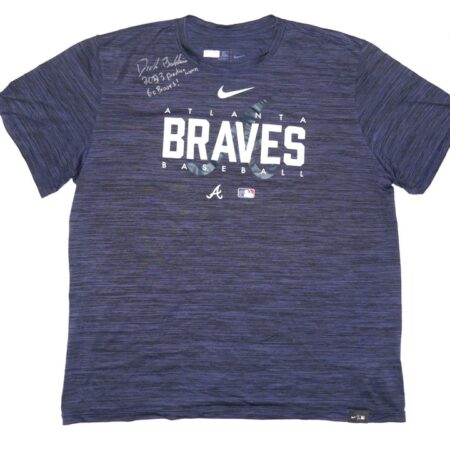 Drake Baldwin 2023 Player Issued & Signed Official Atlanta Braves Baseball BALDWIN 73 Nike Dri-Fit Shirt