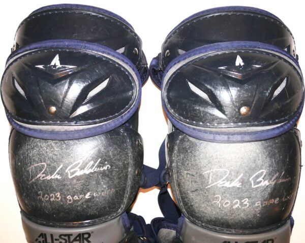 Drake Baldwin 2023 Rome Braves Game Worn & Signed All-Star 7 AXIS LG40WPRO Leg Guards