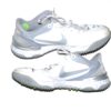 Drake Baldwin Augusta GreenJackets Training Worn & Signed Go Braves White & Silver Nike Alpha Renew Turf Baseball Shoes