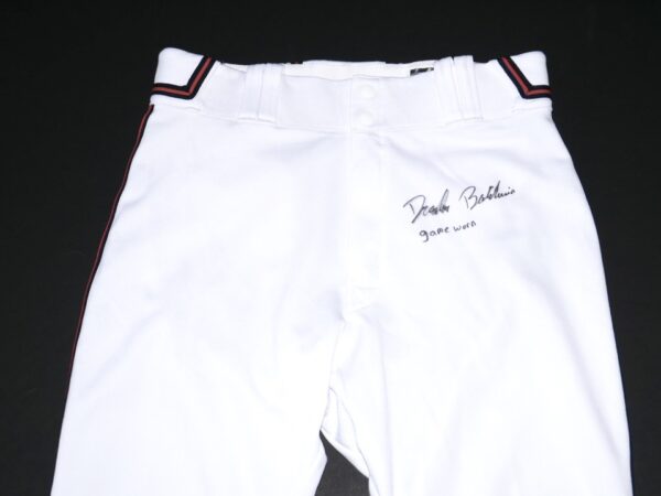 Drake Baldwin Game Worn & Signed Official White Rome Braves Nike Pants