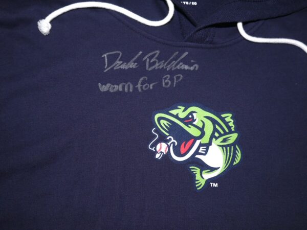 Drake Baldwin Team Issued & Signed Official Gwinnett Stripers Short Sleeve Under Armour Pullover - Worn In Batting Practice!