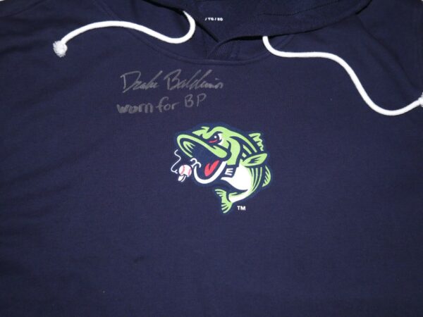 Drake Baldwin Team Issued & Signed Official Gwinnett Stripers Short Sleeve Under Armour Pullover - Worn In Batting Practice!