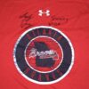 Indigo Diaz Training Worn & Signed Official Red Atlanta Braves Long Sleeve Under Armour 2XL Shirt