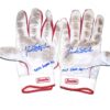 Landon Stephens 2023 Mississippi Braves Game Worn & Signed White & Red Franklin Batting Gloves
