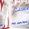 Landon Stephens 2023 Mississippi Braves Game Worn & Signed White & Red Franklin Batting Gloves