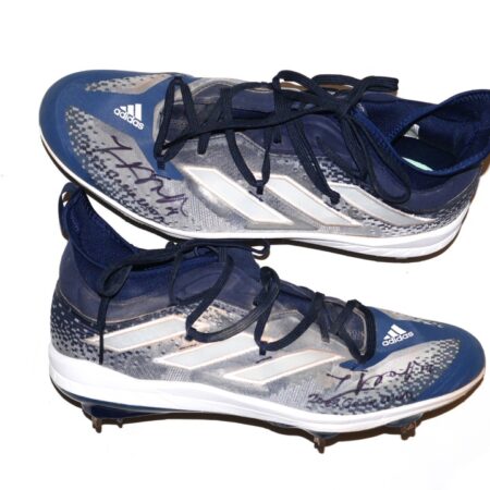 Logan O'Hoppe 2023 Los Angeles Angels #14 Game Worn & Signed Blue & Gray Adidas Adizero Cleats