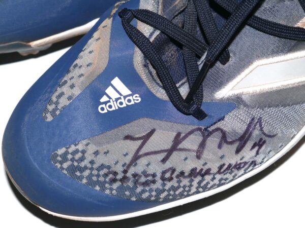 Logan O'Hoppe 2023 Los Angeles Angels #14 Game Worn & Signed Blue & Gray Adidas Adizero Cleats