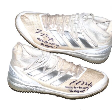 Logan O'Hoppe 2023 Los Angeles Angels #14 Training Worn & Signed Adidas Adizero Shoes