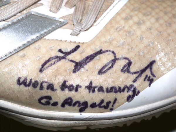 Logan O'Hoppe 2023 Los Angeles Angels #14 Training Worn & Signed Adidas Adizero Shoes