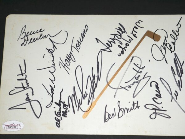 Senior PGA Golf Multi-Signed License Plate Autographed by (16) including Tony Jacklin, Deane R. Beman, Tom Weiskopf, Al Geiberger (Mr. 59), Dave Stockton, Jim Colbert, Lee Elder, Bruce Devlin, Walter Morgan, Harry Toscano, John Paul Cain and (5) others. - Image 2