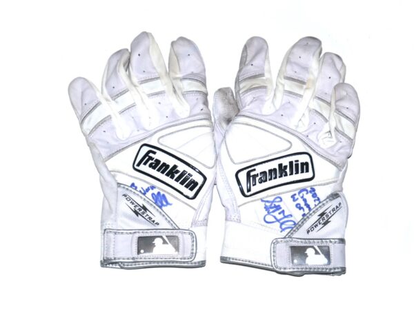 Stuart Fairchild 2023 Cincinnati Reds Game Worn & Signed Franklin Powerstrap Gloves