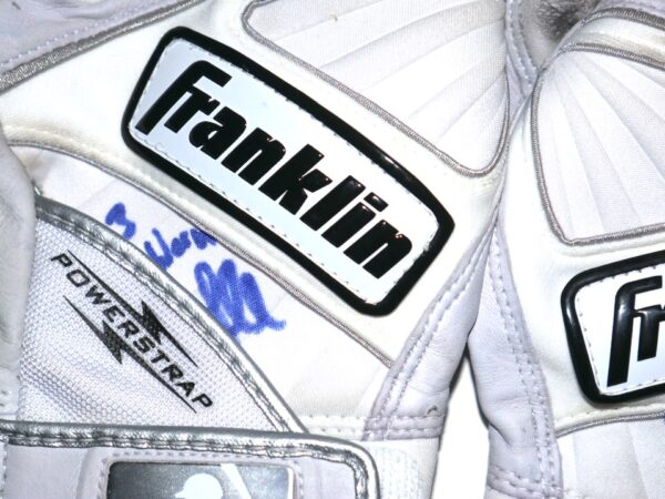 Stuart Fairchild 2023 Cincinnati Reds Game Worn & Signed Franklin Powerstrap Batting Gloves