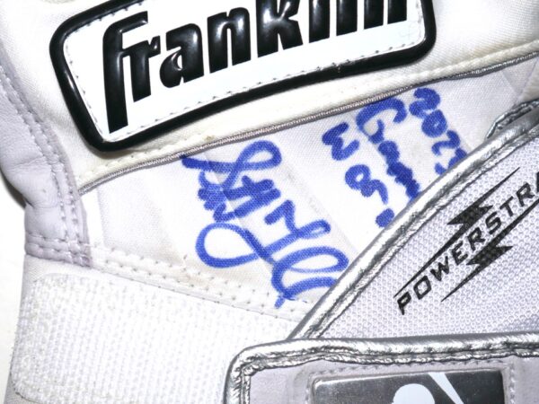 Stuart Fairchild 2023 Cincinnati Reds Game Worn & Signed Franklin Powerstrap Batting Gloves