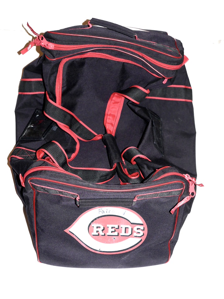 Stuart Fairchild Team Issued Official Cincinnati Reds 4orte Equipment Bag - Measures 28 x 15 x 15!