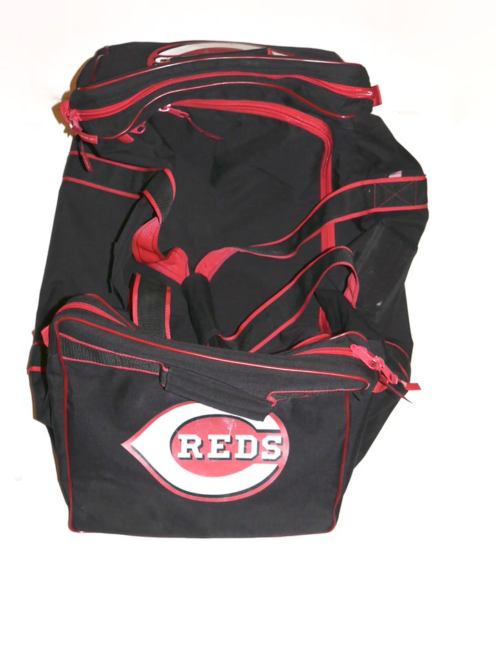Stuart Fairchild Team Issued Official Cincinnati Reds 4orte Equipment Bag - Measures 28 x 15 x 15!