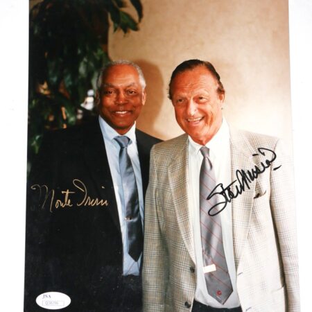 Baseball Hall of Famers Monte Irvin New York Giants and Stan Musial St Louis Cardinals Signed Autographed 8 x 10 Photo - JSA