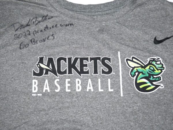 Drake Baldwin Practice Worn & Signed Official Augusta GreenJackets Baseball Nike Dri-Fit XXL Shirt