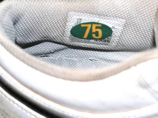 Drew Lugbauer 2024 Oakland A's #75 Game Worn & Signed White & Black Nike Air Jordan Baseball Cleats