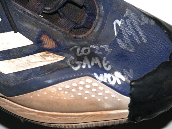 Indigo Diaz 2023 Somerset Patriots Game Worn & Signed Adidas Boost Baseball Cleats