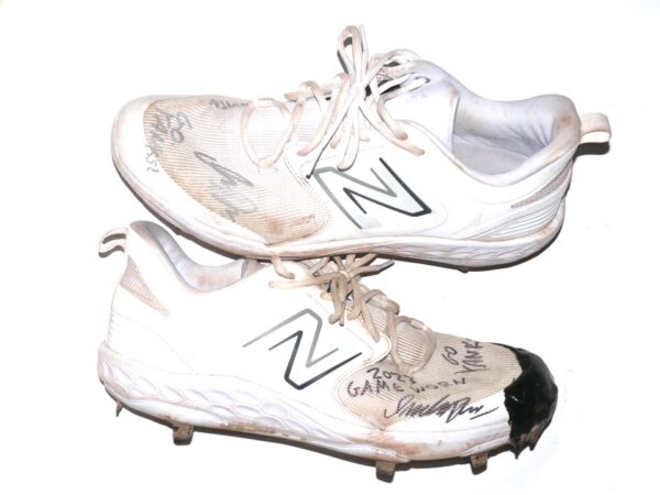 Indigo Diaz 2023 Somerset Patriots Game Worn & Signed New Balance Baseball Cleats