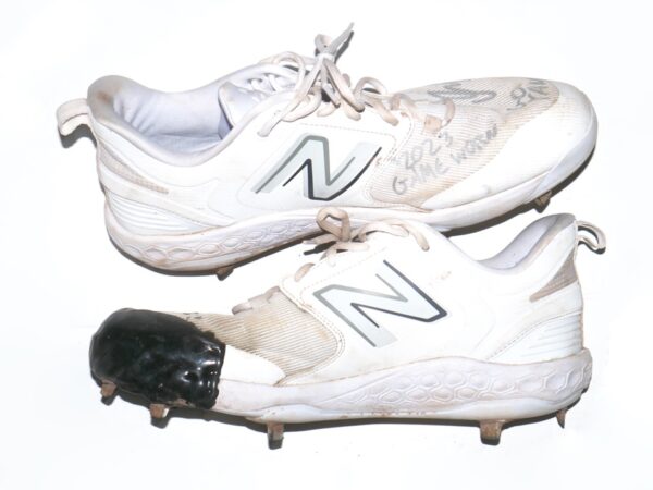 Indigo Diaz 2023 Somerset Patriots Game Worn & Signed New Balance Baseball Cleats