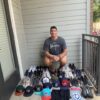 Indigo Diaz with 2023 Somerset Patriots Game Worn & Signed Adidas Boost Baseball Cleats