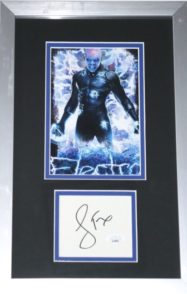 Jamie Foxx "Electro" Signed "Spider-Man: No Way Home" Custom Framed Cut Display - Measures 10 x 15.5