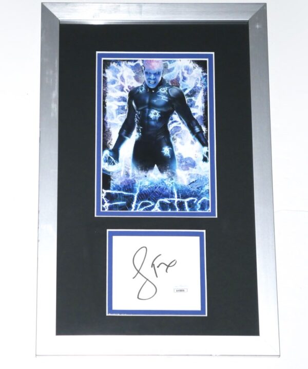 Jamie Foxx "Electro" Signed "Spider-Man: No Way Home" Custom Framed Cut Display - Measures 10 x 15.5