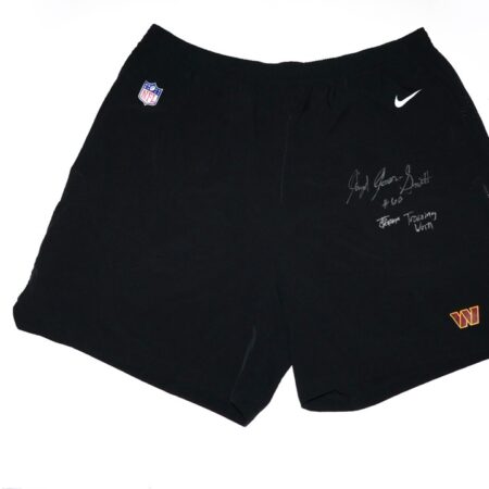 Jaryd Jones-Smith 2023 Training Camp Worn & Signed Official Washington Commanders #60 Nike 3XL Shorts