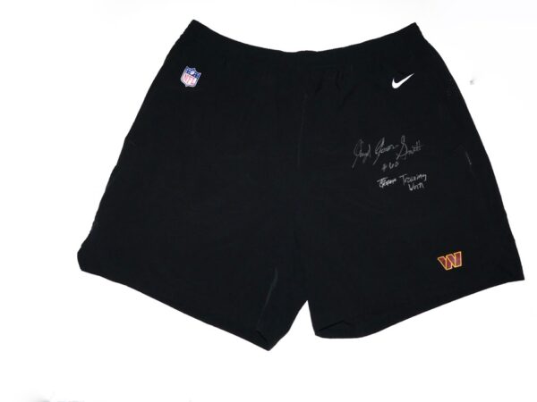 Jaryd Jones-Smith 2023 Training Camp Worn & Signed Official Washington Commanders #60 Nike 3XL Shorts