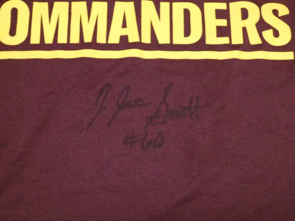 Jaryd Jones-Smith 2023 Training Worn & Signed Official Washington Commanders TEAM Nike Dri-Fit 4XL Shirt