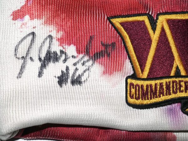 Jaryd Jones-Smith Team Issued & Signed Official Washington Commanders Ink Dye Cuffed New Era Knit Hat