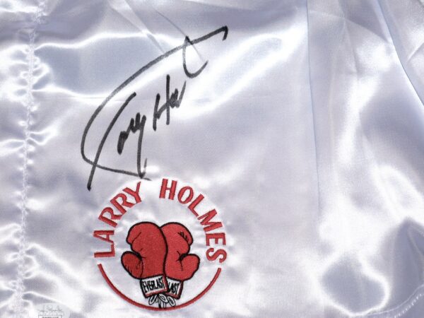 Larry Holmes & Gerry Cooney Autographed Custom Boxing Trunks - JSA Witnessed COA