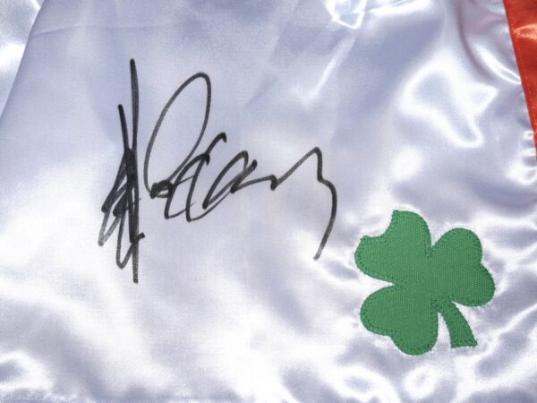 Larry Holmes & Gerry Cooney Autographed Custom Boxing Trunks - JSA Witnessed COA