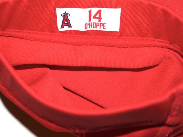 Logan O'Hoppe 2023 Los Angeles Angels #14 Game Worn & Signed Red Arm Sleeve