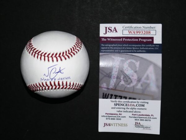 Nestor Cortes New York Yankees Signed & Inscribed Nasty Nestor Official Major League Baseball - JSA6