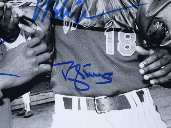 New York Mets Dwight Gooden Darryl Strawberry & Boxing Hall of Famer Mike Tyson Signed 11x14 Black & White Photo - JSA