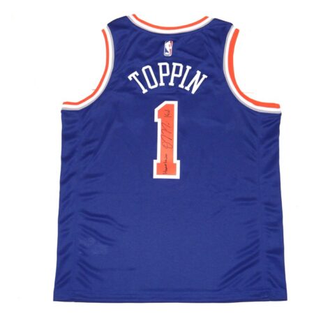 Obi Toppin Signed and Inscribed "Hometown Kid" New York Knicks Swingman Nike Jersey