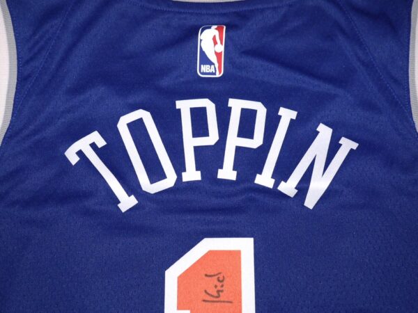 Obi Toppin Signed and Inscribed "Hometown Kid" New York Knicks Swingman Nike Jersey