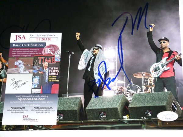 Prophets of Rage Chuck D, B-Real and Tom Morello Signed Autographed 8 x 10 Photo - JSA