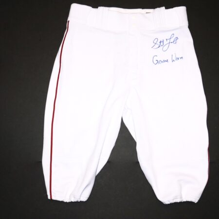 Stuart Fairchild 2023 Cincinnati Reds Game Worn & Signed White Nike Pants